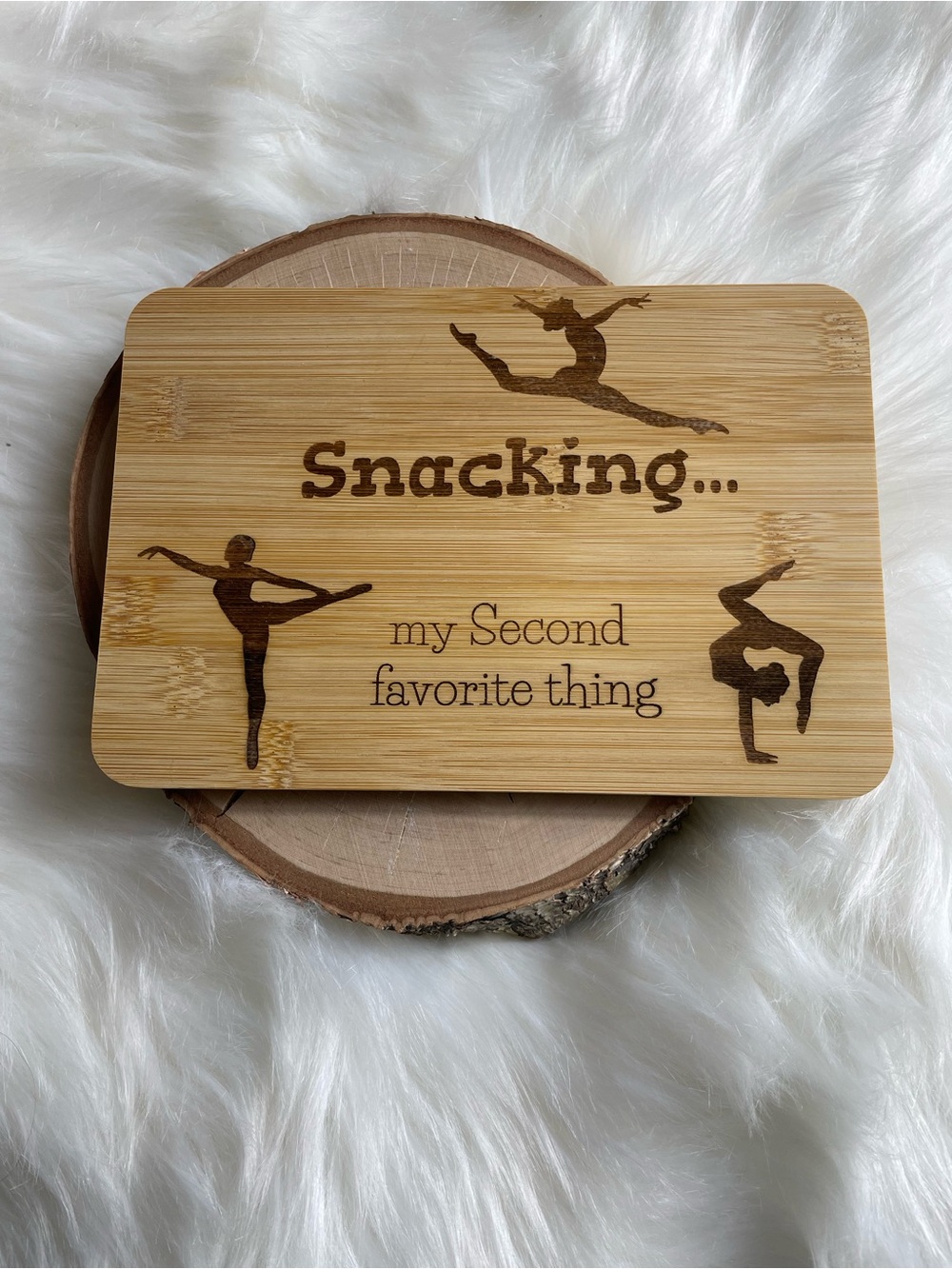 Wooden Snack Tray Dancers Engraved Board